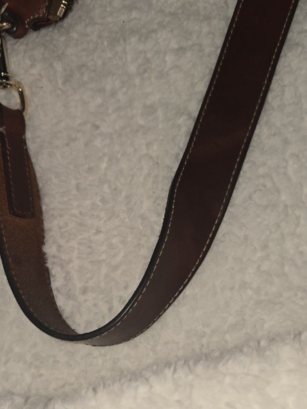 Dooney & Bourke Black Suede Shoulder Bag with Brown Leather Trim - Picture 13 of 14